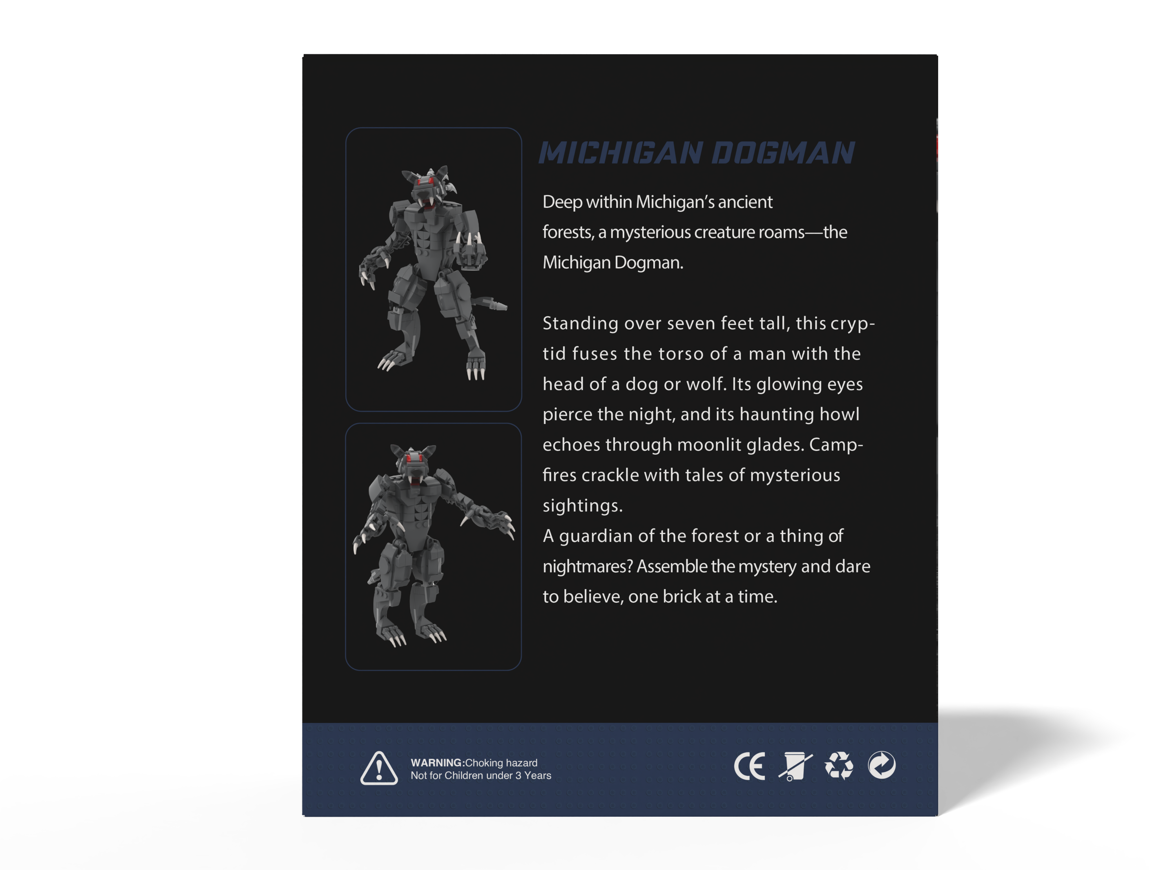 Michigan Dogman Brick Set (299 pcs) – Cryptid Creature Build